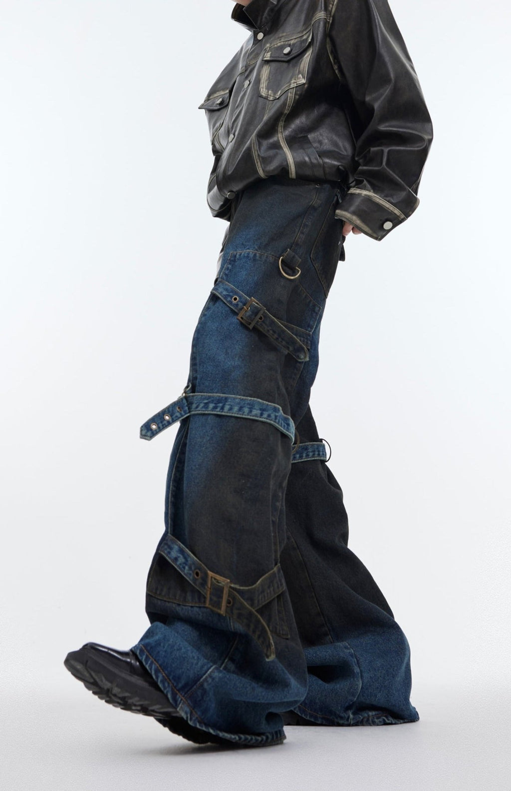 Deconstructed Metal Clasp Punk Denim - COPPING THREADS - ArguE CulturE