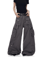 Deconstructed Multi - Pocket Wide - Leg Cargo Pants - COPPING THREADS - CT Select