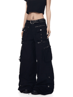 Deconstructed Multi - Pocket Wide - Leg Cargo Pants - COPPING THREADS - CT Select