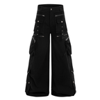 Deconstructed Multi - Pocket Wide - Leg Cargo Pants - COPPING THREADS - CT Select