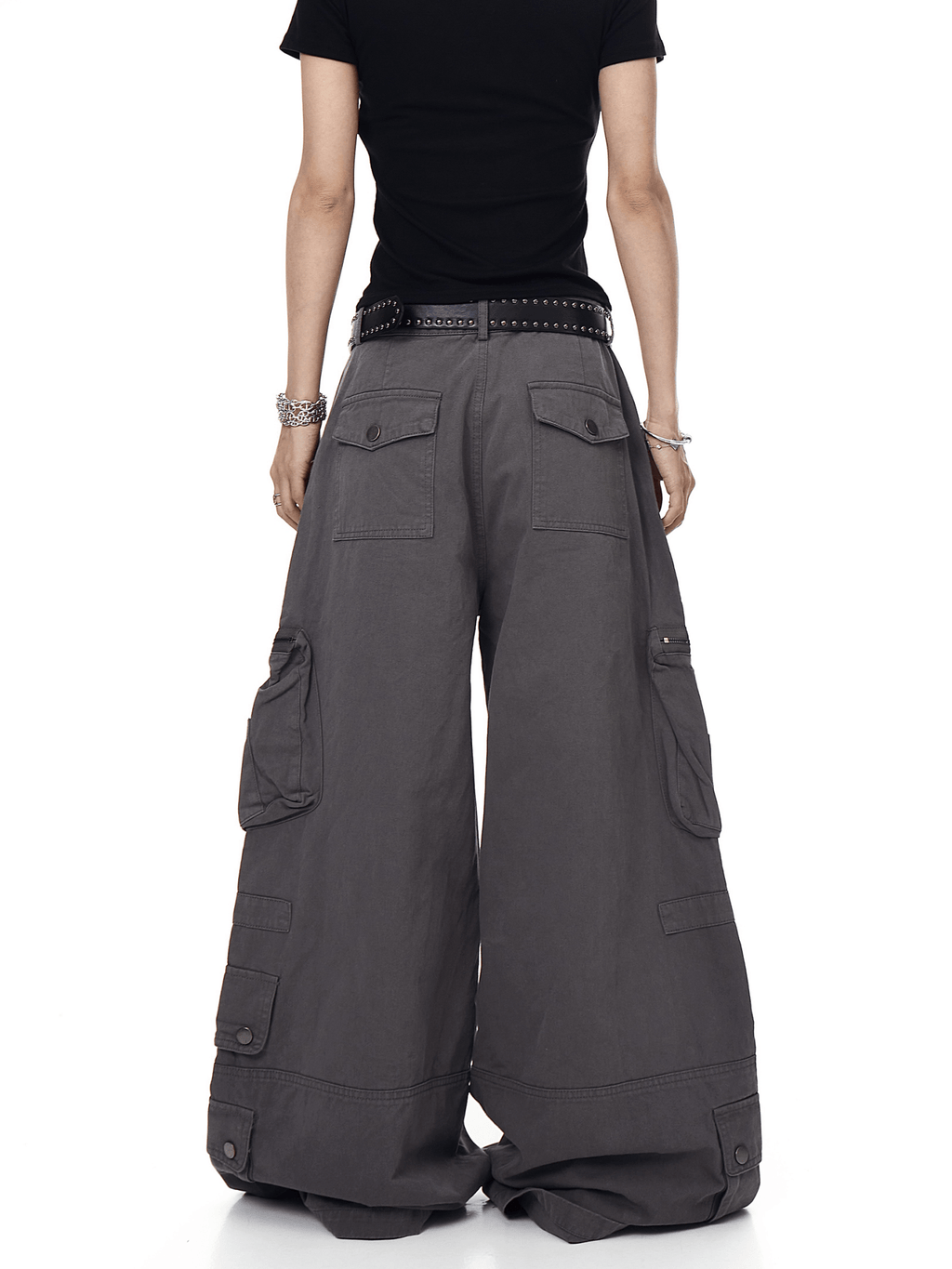 Deconstructed Multi - Pocket Wide - Leg Cargo Pants - COPPING THREADS - CT Select