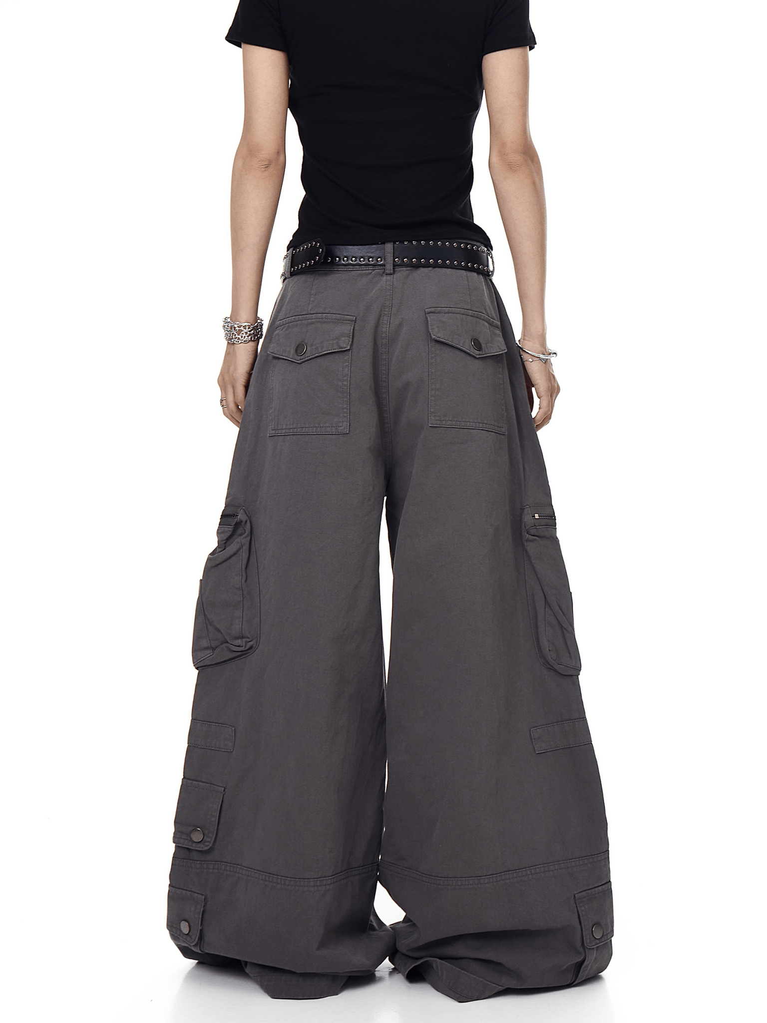 Deconstructed Multi - Pocket Wide - Leg Cargo Pants - COPPING THREADS - CT Select