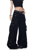 Deconstructed Multi - Pocket Wide - Leg Cargo Pants - COPPING THREADS - CT Select