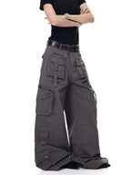 Deconstructed Multi - Pocket Wide - Leg Cargo Pants - COPPING THREADS - CT Select