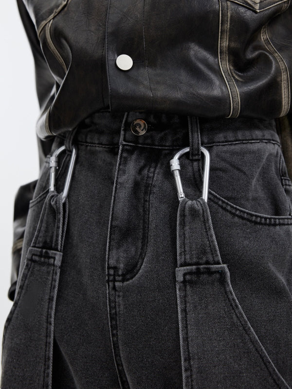 Deconstructed Oversized Pockets Wide - Leg Denim - COPPING THREADS - ArguE CulturE