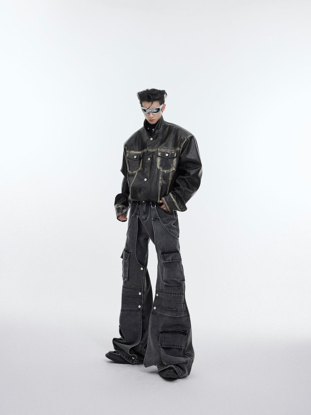 Deconstructed Oversized Pockets Wide - Leg Denim - COPPING THREADS - ArguE CulturE