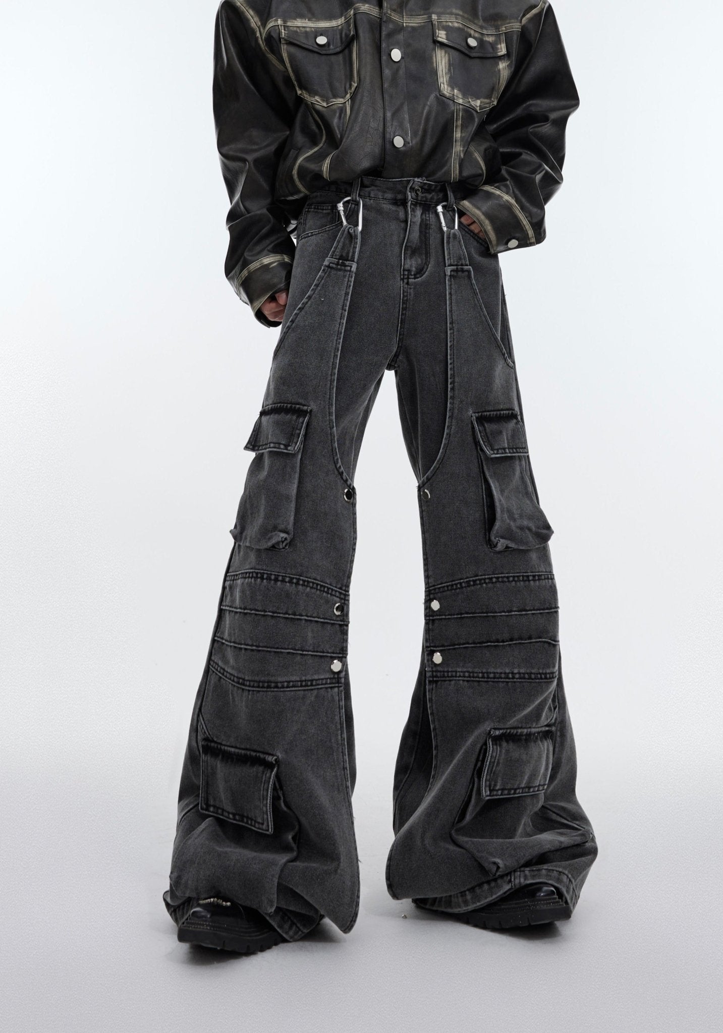 Deconstructed Oversized Pockets Wide - Leg Denim - COPPING THREADS - ArguE CulturE