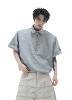 Deconstructed Safety Pin Polo Shirt - COPPING THREADS - ArguE CulturE