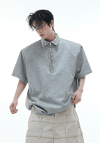 Deconstructed Safety Pin Polo Shirt - COPPING THREADS - ArguE CulturE