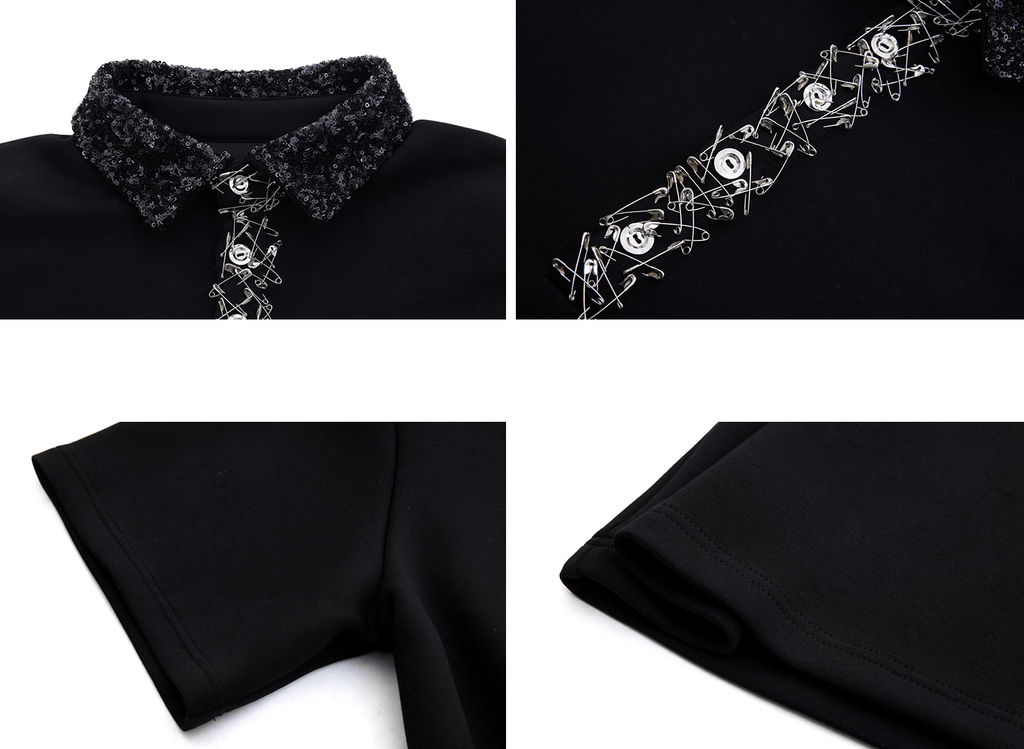 Deconstructed Safety Pin Polo Shirt - COPPING THREADS - ArguE CulturE