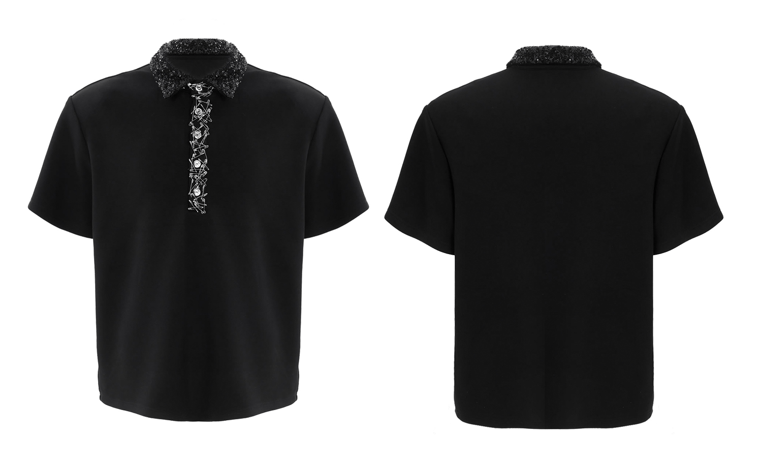 Deconstructed Safety Pin Polo Shirt - COPPING THREADS - ArguE CulturE
