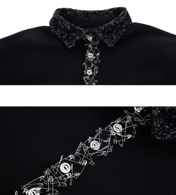 Deconstructed Safety Pin Polo Shirt - COPPING THREADS - ArguE CulturE