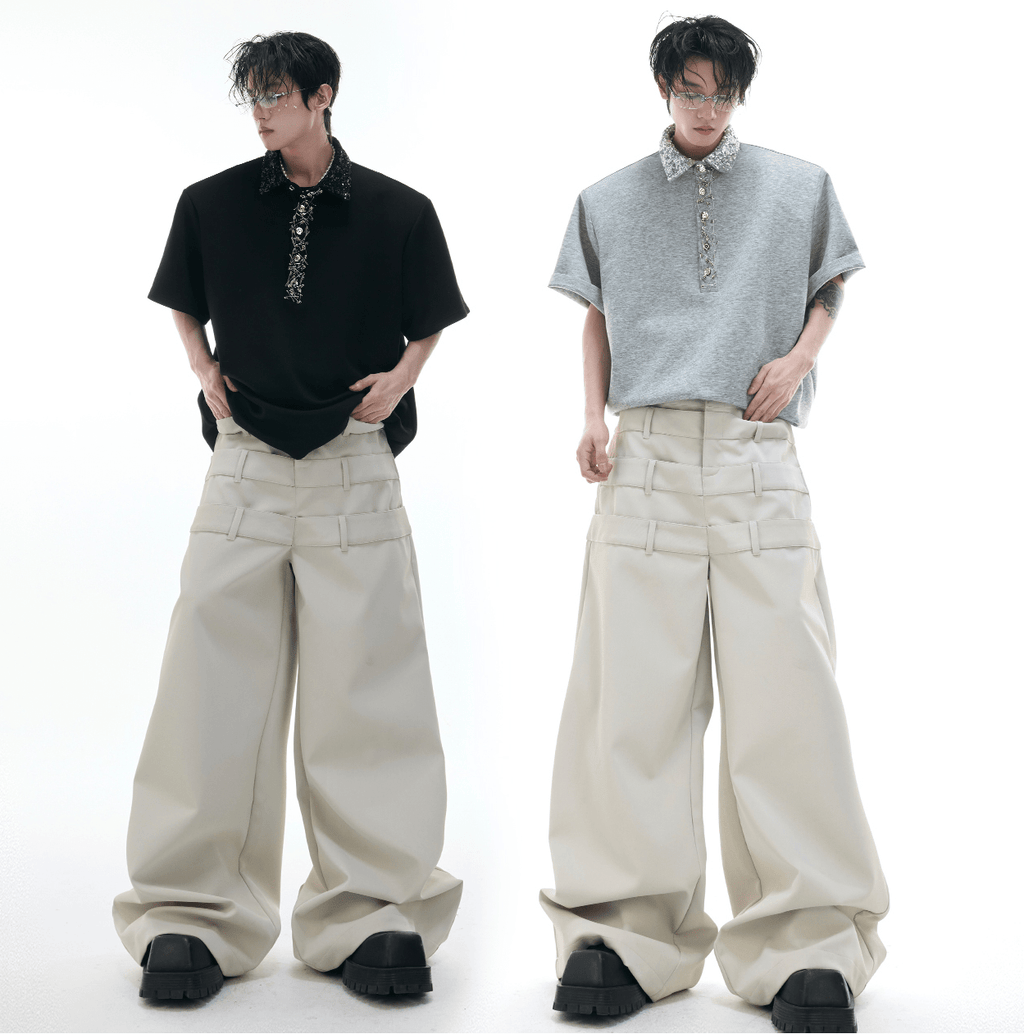 Deconstructed Safety Pin Polo Shirt - COPPING THREADS - ArguE CulturE