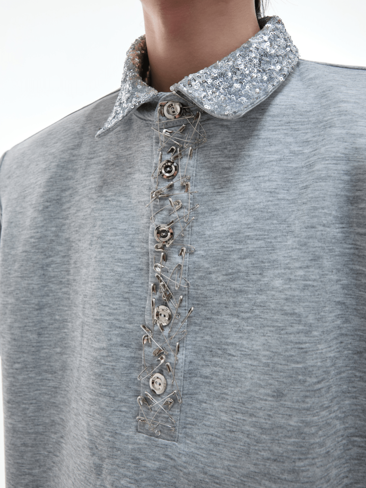 Deconstructed Safety Pin Polo Shirt - COPPING THREADS - ArguE CulturE