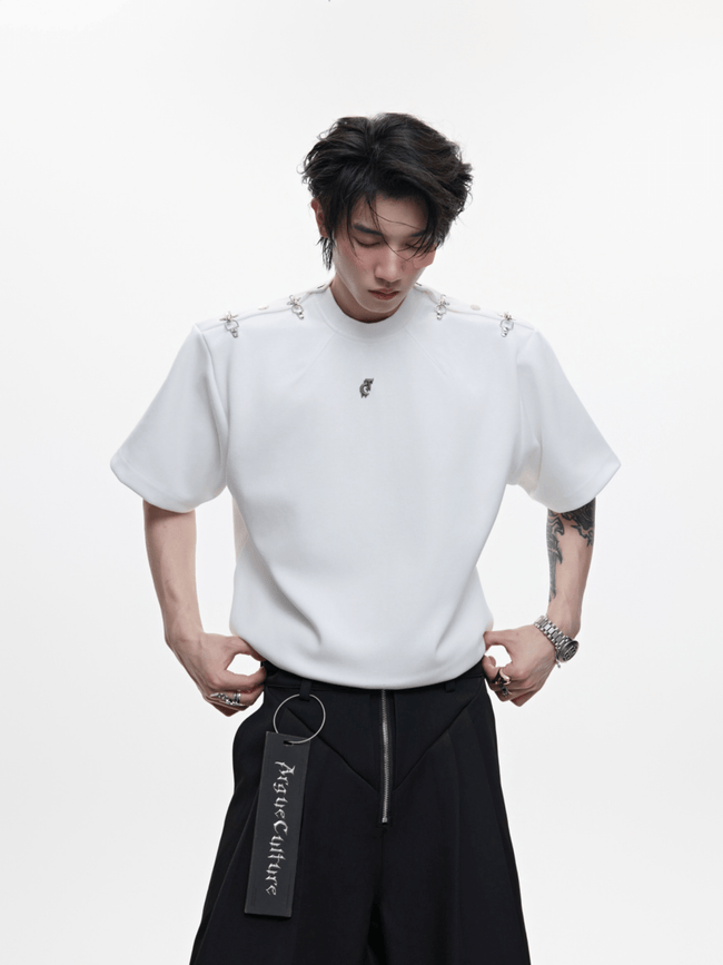Deconstructed Shoulder Buckle Tee Main Image