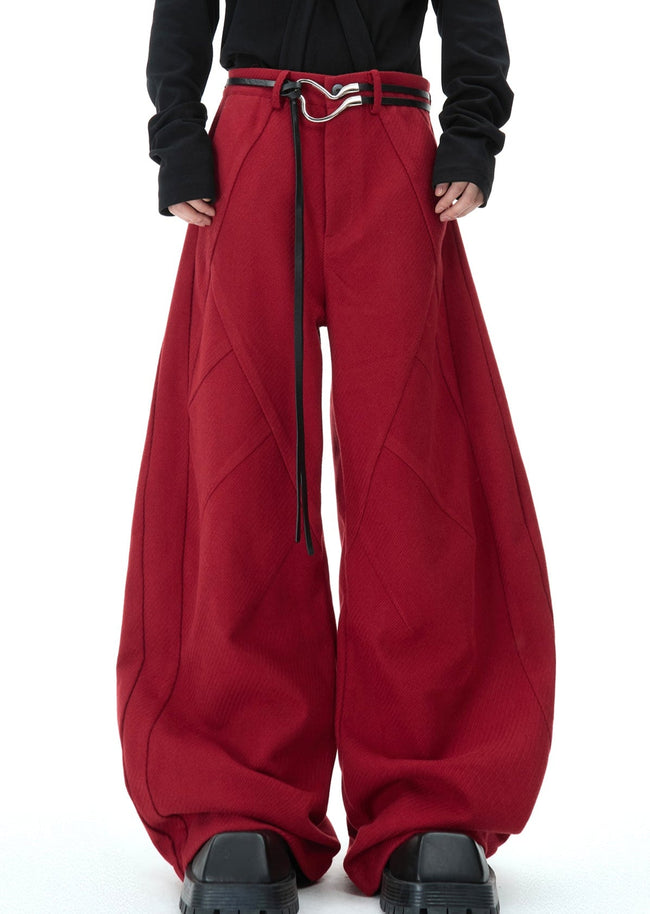 Deconstructed Tailored Wide-Leg Trousers Main Image