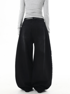 Deconstructed Triple‑Stripe Wide‑Leg Jeans - COPPING THREADS - CT Select