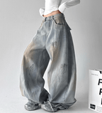 Deconstructed Wash Fleece - Lined Wide - Leg Jeans - COPPING THREADS - CT Select