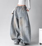 Deconstructed Wash Fleece - Lined Wide - Leg Jeans - COPPING THREADS - CT Select