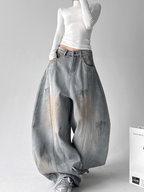 Deconstructed Wash Fleece - Lined Wide - Leg Jeans - COPPING THREADS - CT Select