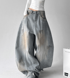 Deconstructed Wash Fleece - Lined Wide - Leg Jeans - COPPING THREADS - CT Select