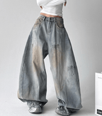 Deconstructed Wash Fleece - Lined Wide - Leg Jeans - COPPING THREADS - CT Select