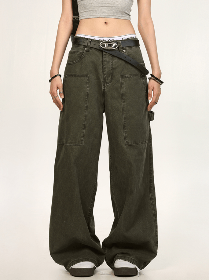 Deconstructed Wide - Leg Cargo Pants - COPPING THREADS - CT Select