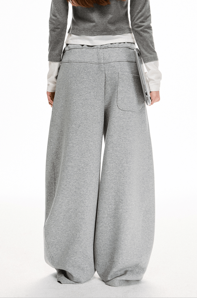 Deconstructed Wide-Leg Sweatpants Main Image
