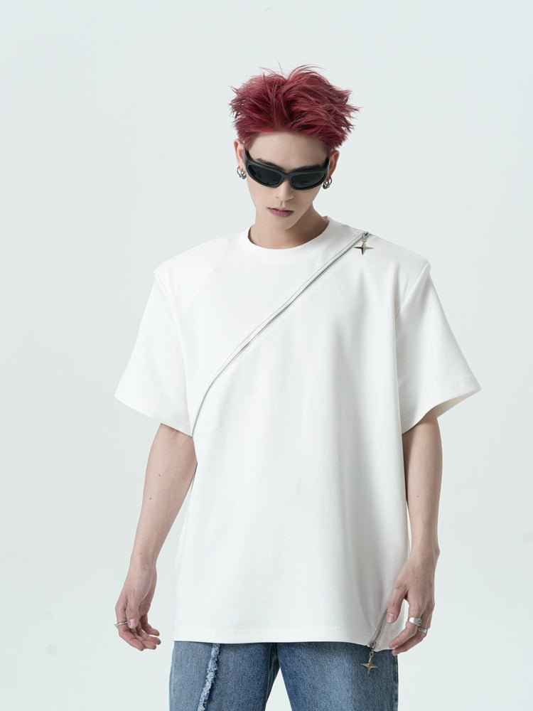 Deconstructed Zipper Tee - COPPING THREADS - CT Select 메인 이미지