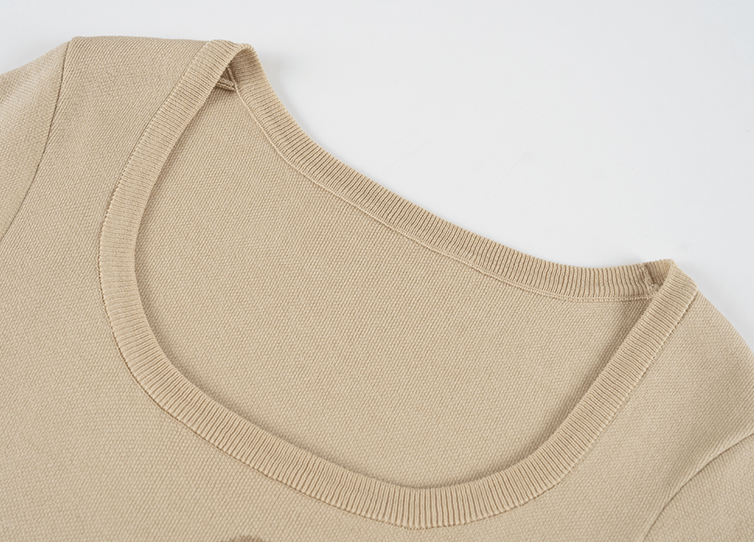 "Desert Nomad" Cropped U - Neck Tee & Wrinkle Texture Parachute Pants Set - COPPING THREADS - LulusMiracle