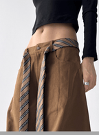 Detachable Belt High Waist Wide - Leg Cargo Pants - COPPING THREADS - CT Select