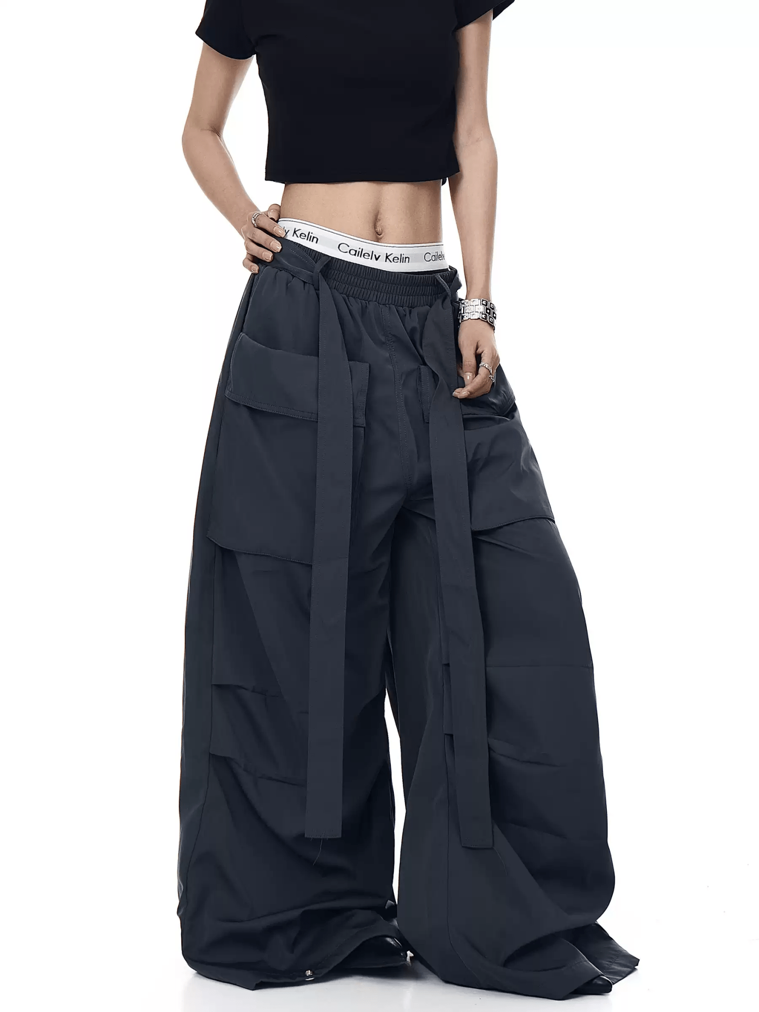 Detachable Belt Oversized Pocket Cargo Pants - COPPING THREADS - CT Select