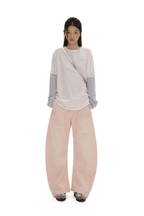 Detachable Drawstring Peach Pink Wide - Leg Pants - COPPING THREADS - MOROMORO