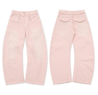 Detachable Drawstring Peach Pink Wide - Leg Pants - COPPING THREADS - MOROMORO