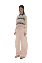 Detachable Drawstring Peach Pink Wide - Leg Pants - COPPING THREADS - MOROMORO