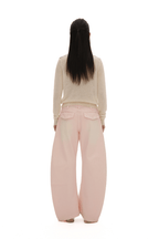 Detachable Drawstring Peach Pink Wide - Leg Pants - COPPING THREADS - MOROMORO