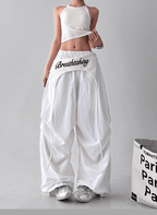 Detachable Flap Embroidered Parachute Pants - COPPING THREADS - CT Select