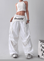 Detachable Flap Embroidered Parachute Pants - COPPING THREADS - CT Select