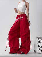 Detachable Flap Embroidered Parachute Pants - COPPING THREADS - CT Select