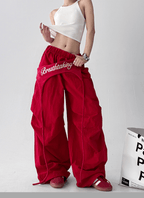 Detachable Flap Embroidered Parachute Pants - COPPING THREADS - CT Select