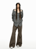 Detachable Off - Shoulder Striped Shirt - COPPING THREADS - Jikoo
