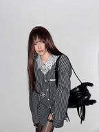 Detachable Off - Shoulder Striped Shirt - COPPING THREADS - Jikoo