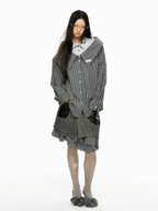 Detachable Off - Shoulder Striped Shirt - COPPING THREADS - Jikoo