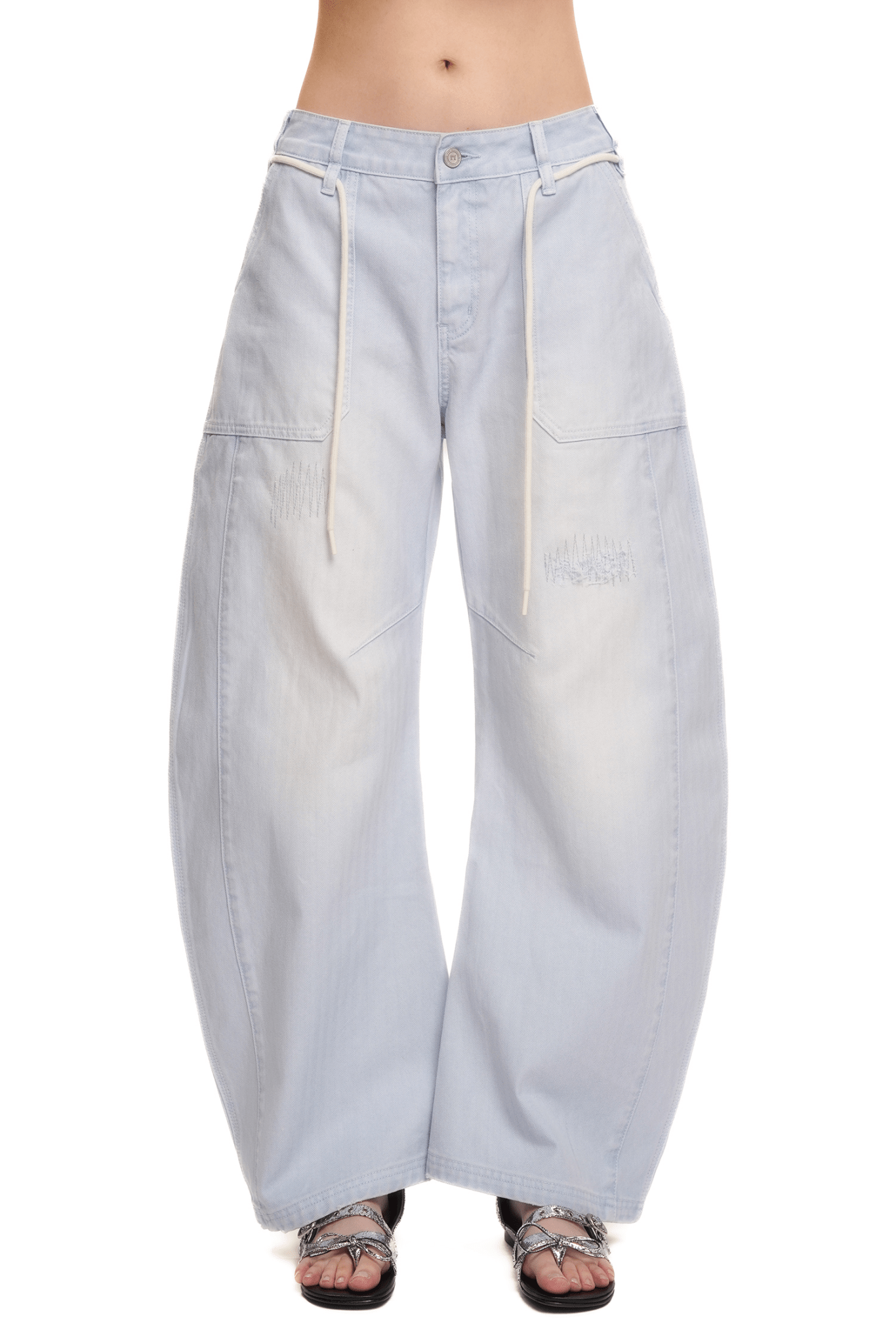 Detachable Rope Vintage Distressed Wide - Leg Pants - COPPING THREADS - MOROMORO Hauptbild