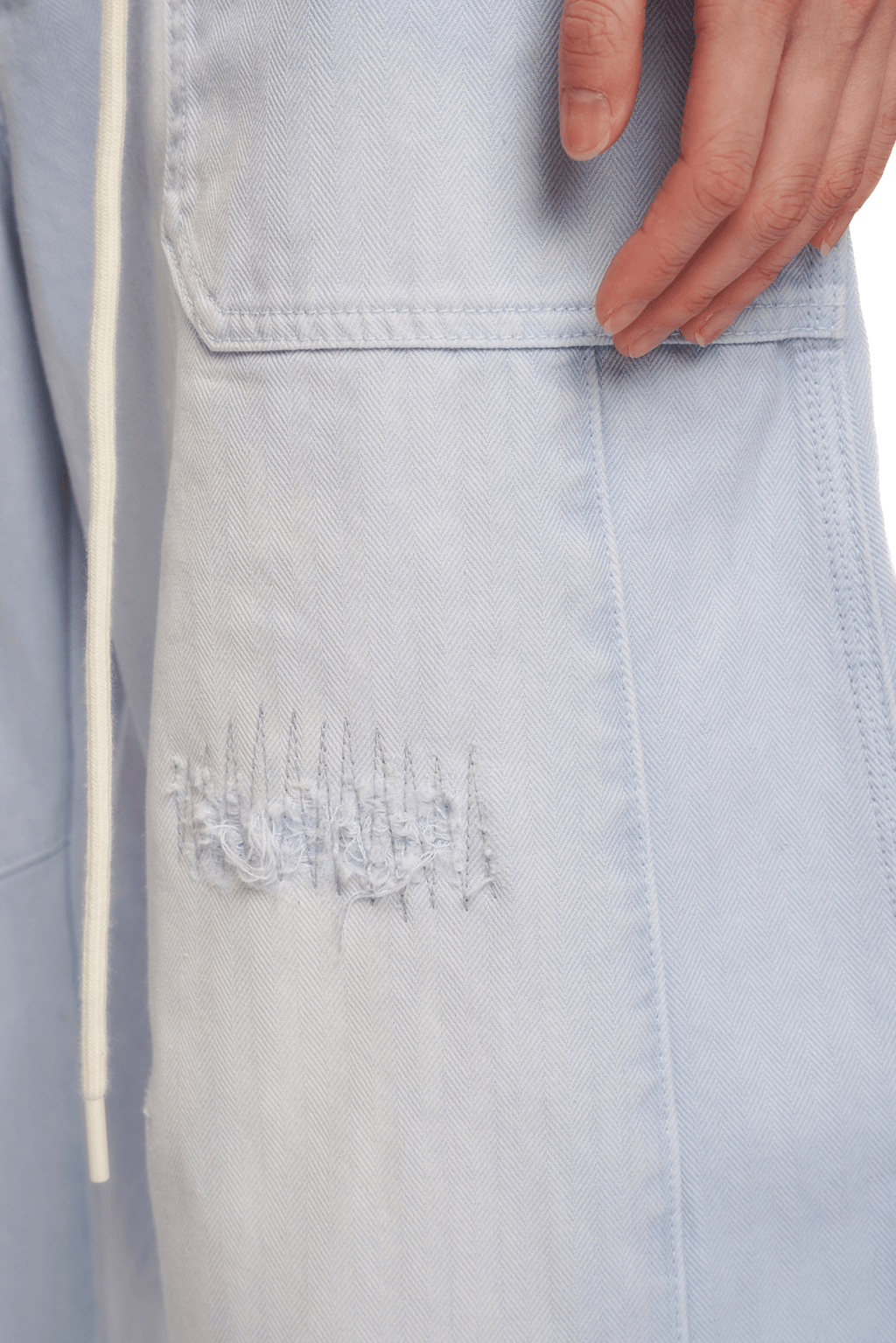 Detachable Rope Vintage Distressed Wide - Leg Pants - COPPING THREADS - MOROMORO