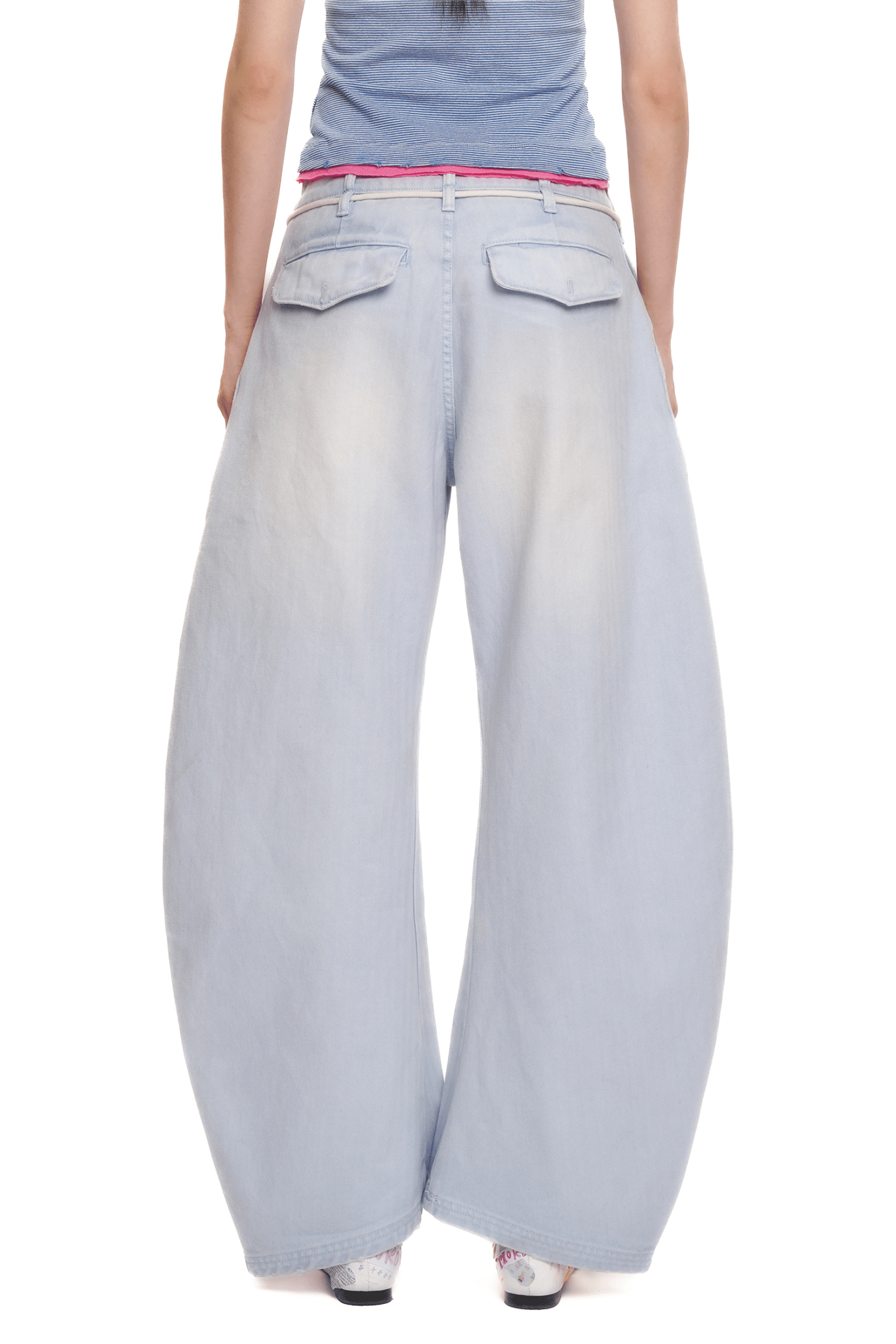 Detachable Rope Vintage Distressed Wide - Leg Pants - COPPING THREADS - MOROMORO