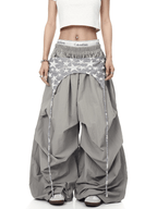 Detachable Skirt Flap Layered Wide - Leg Pants - COPPING THREADS - CT Select