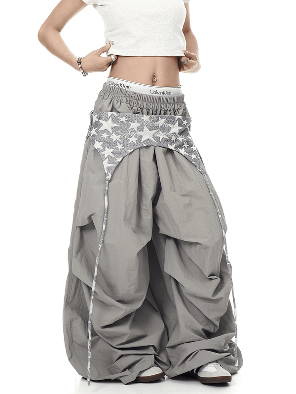 Detachable Skirt Flap Layered Wide - Leg Pants - COPPING THREADS - CT Select