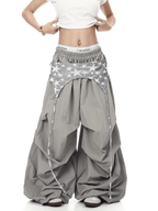 Detachable Skirt Flap Layered Wide - Leg Pants - COPPING THREADS - CT Select