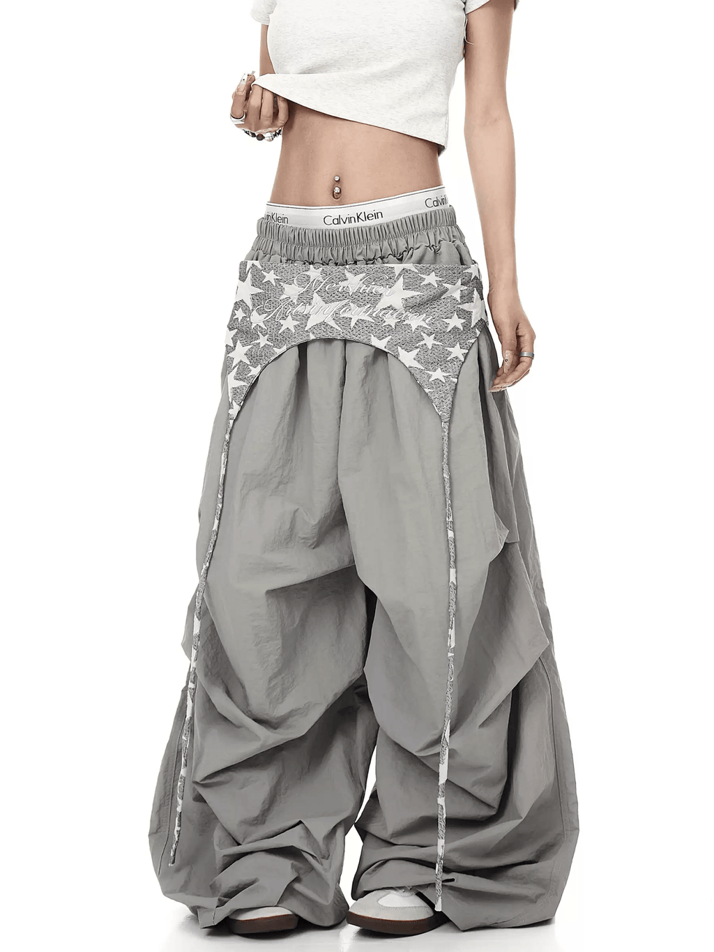 Detachable Skirt Flap Layered Wide - Leg Pants - COPPING THREADS - CT Select